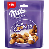 Milka Mini Cookies 8 x 110 g, Mini biscotti Milka Alpine con gocce di cioccolato al latte (confezione da 3)