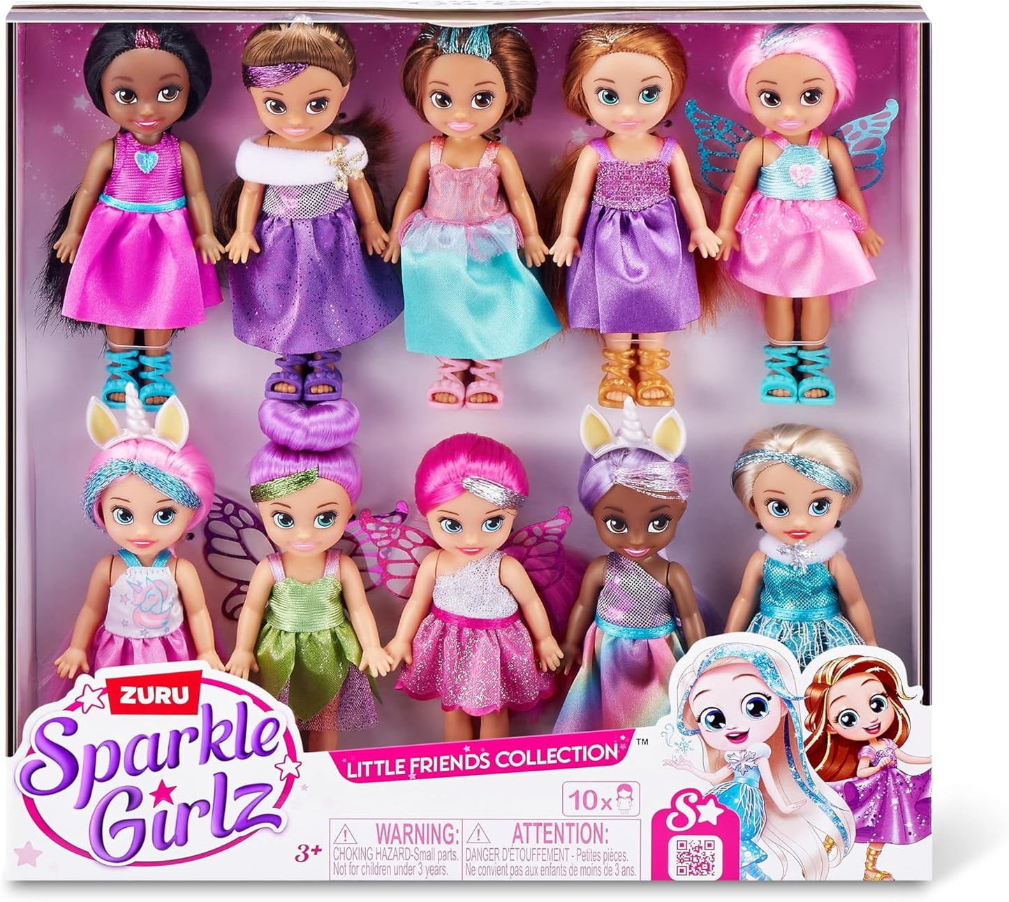 -Bambole-4.7"-Fantasy Little Friend Collection Set di 10