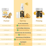 He-Ju Colorante alimentare liquido oro metallizzato 25 ml, glitter commestibile per bevande e alimenti (Oro metallizzato, 25 ml)