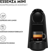 Macchina per caffè espresso con capsule Nespresso De'Longhi Essenza Mini, nera | Pressione della pompa 19 bar | Serbatoio dell'acqua 0,6 l | Per espresso e lungo | Piccola macchina per caffè espresso – Grandi momenti di caffè | EN85.B