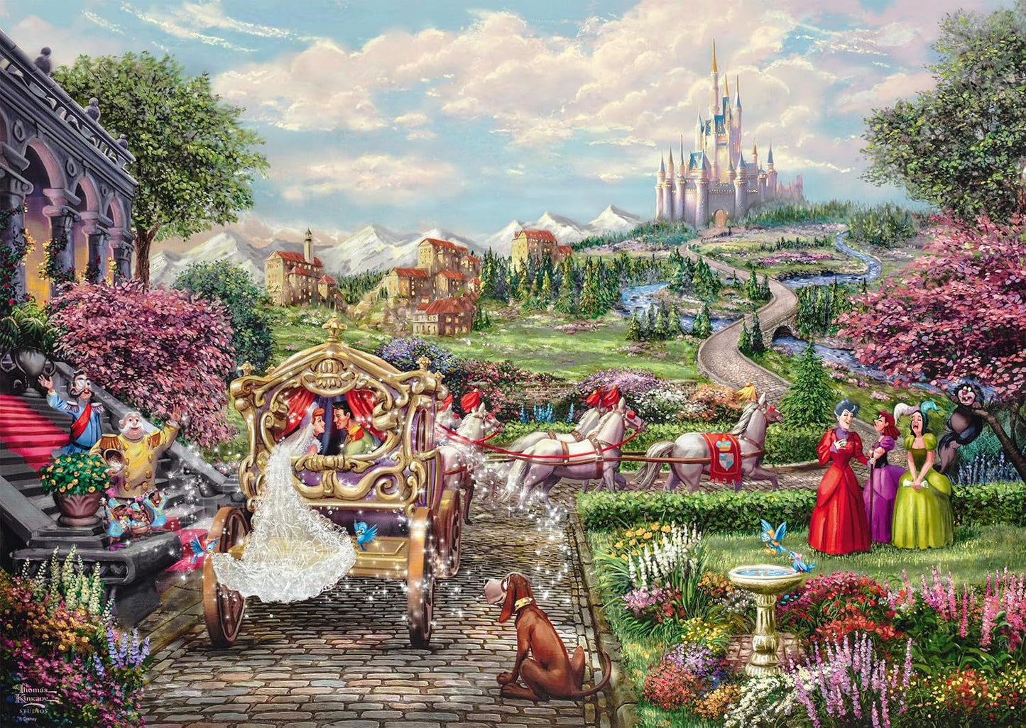 Schmidt Spiele 58038 Disney, Cenerentola per sempre felici e contenti, Thomas Kinkade, puzzle 1000 pezzi, multicolore Puzzle Naty Shop