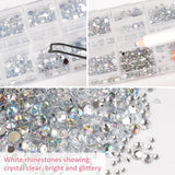 5820 Stück Strasssteine ​​​​Nägel, Glitzersteine ​​​​Nägel Und Halbrunde Perlen, AB Kristall Strass, Flatback Nagel Steine ​​Mit Pinzette Und Stift Für Nagel/Diy (Mehrere Größen Und Farben)