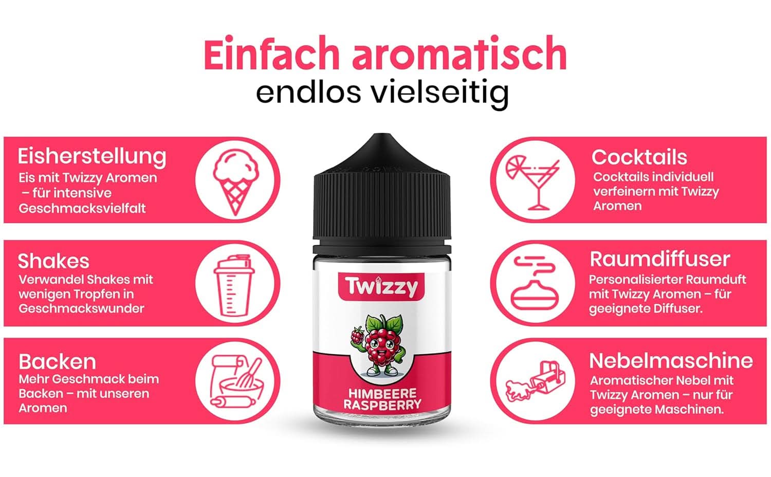 Twizzy, sapore intenso di lampone, 60 millilitri Arome Naty Shop
