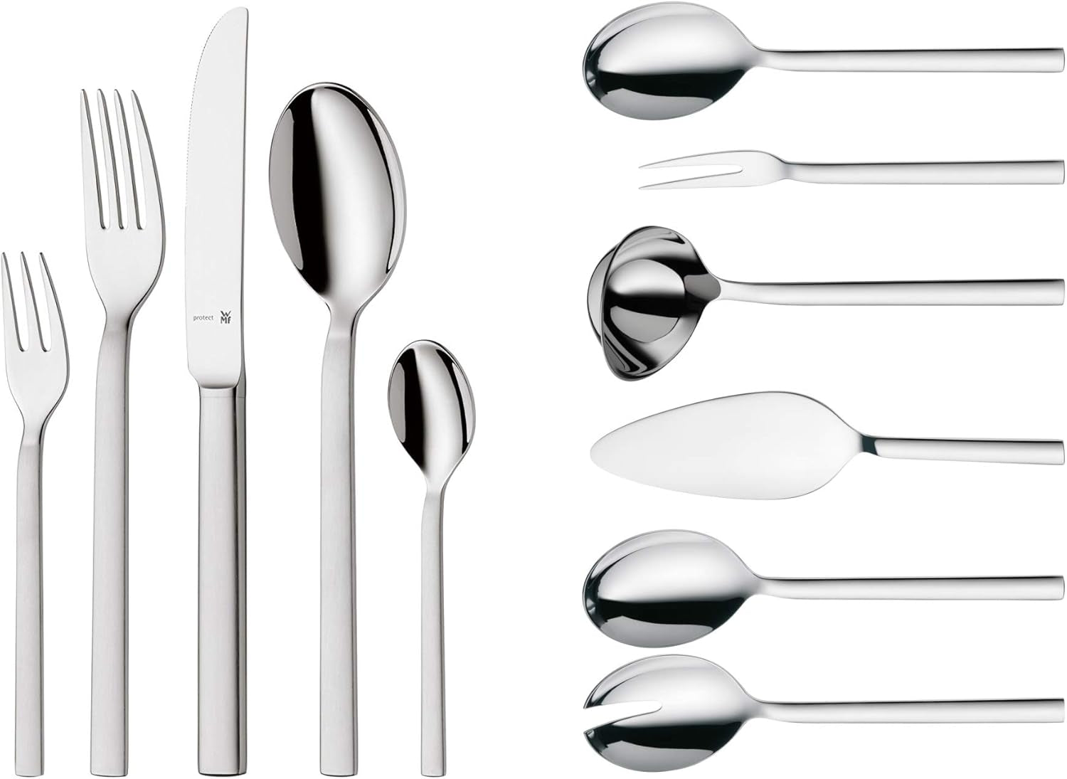 WMF Lyric plus set di posate in acciaio inox per 6 persone, 30 o 66 pezzi Kitchen Naty Shop 66-Teilig