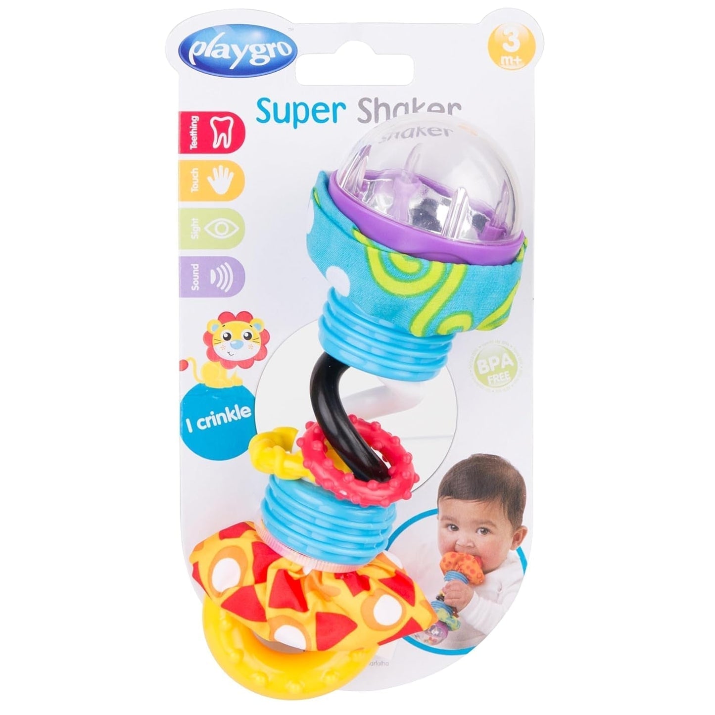 Playgro Rattle Super Shaker - palla a sonagli per bambini - palla a sonagli - palla a sonagli per bambini - palla a sonagli - abilità motorie - giocattolo per bambini - abilità motorie per bambini - Giocattoli colorati Bebe Naty Shop