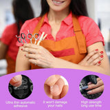 Tamponi di colla per unghie da 240 pezzi, foglio adesivo per unghie finte, 10 fogli adesivi biadesivi trasparenti e traspiranti super adesivi (gel gelatina) per manicure e unghie artificiali, incluso set manicure