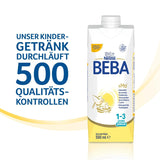 BEBA Junior, bevanda a base di latte pronta da bere per 1-3 anni, con HMO, contenuto proteico adeguato all'età, senza olio di palma, senza olio di pesce, alimenti per bambini, confezione da 12 (12 x 500 ml)