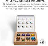 Macchina per caffè espresso con capsule Nespresso Krups Vertuo Pop, capacità: 560 ml, riconoscimento automatico delle capsule, sistema one-touch, 4 dimensioni di tazza, tempo di riscaldamento ridotto, sostenibile, Aqua Mint, XN9204