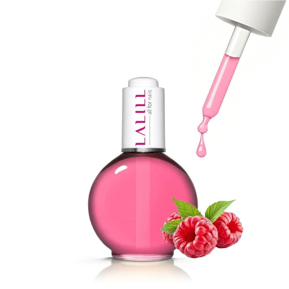 LALILL Olio per cuticole per unghie 75Ml - Himbeere Nagelpflegeöl - Nagelöl Pflege Für Nägel Nagelhaut - SPA Maniküre Naildesign Hände - Vegan - Con pipetta