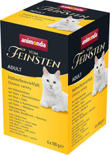 animonda Vom Feinsten Alimento umido per gatti adulti, varietà pollo, 6 x 100 g