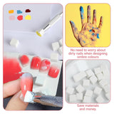 Nägel Selber Machen,Nageldesign-Hilfsmittel,100 pezzi Nail Art Schwämme con metallo, Schwammpinsel e applicatore con pennello in spugna per disegni per nail art sfumati