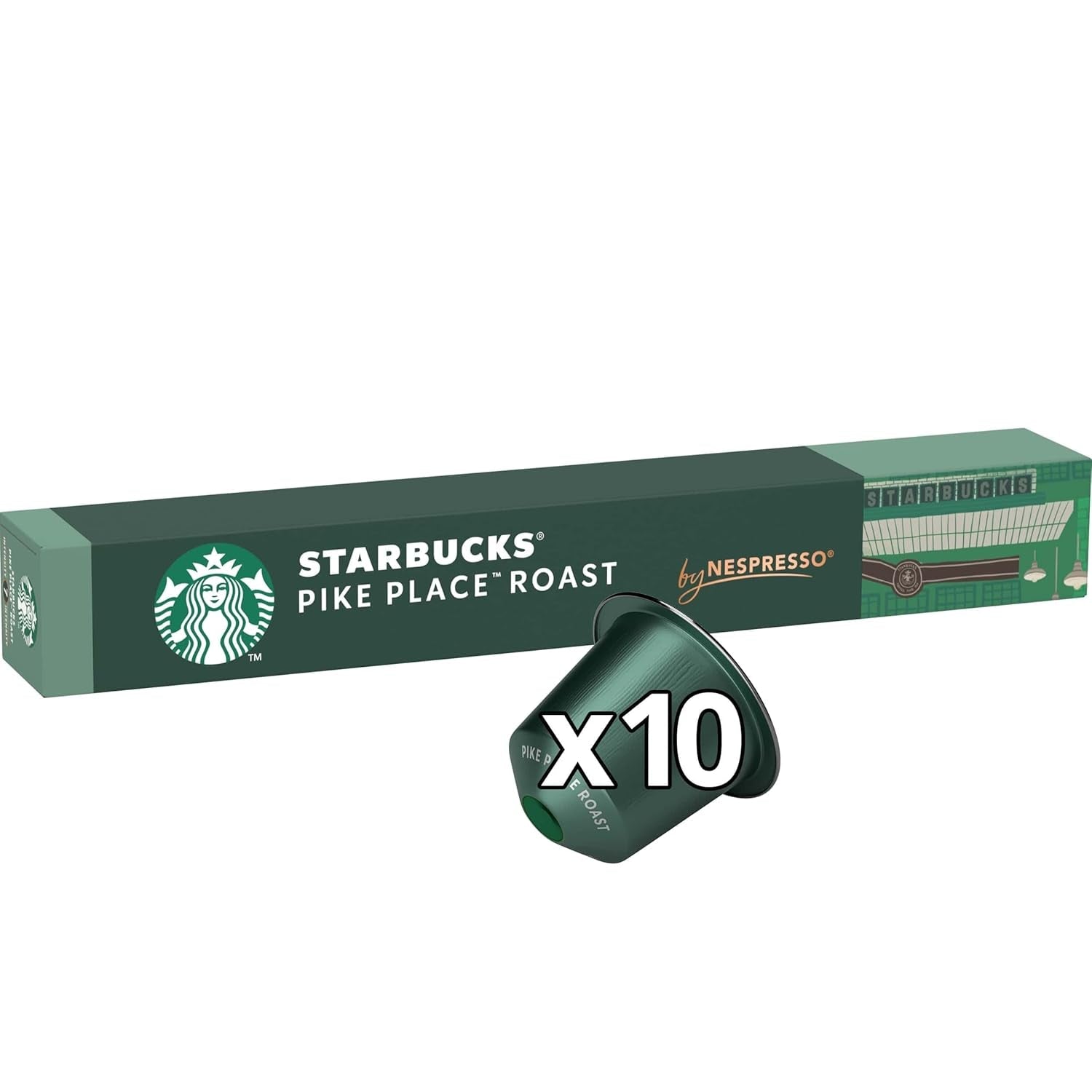 STARBUCKS Pike Place Roast di Nespresso, Mittlere Röstung, Kaffeekapseln 10 x 10 (100 Kapseln)