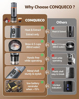 Macchina per caffè espresso CONQUECO 12V: macchina per caffè espresso portatile con batteria per campeggio e viaggi - Riscaldamento rapido in 2,5 minuti - 8 tazzine per caffè espresso in una sola carica