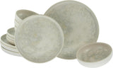 CreaTable, 23714, serie Uno Athena, set di stoviglie da 12 pezzi per 4 persone, set di piatti in porcellana, lavabile in lavastoviglie e adatto al microonde, prodotto in Portogallo