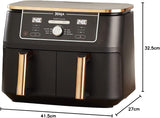 Ninja Foodi AF400EUCP MAX Friggitrice ad Aria Dual Zone, Friggitrice ad Aria da 9,5 L, 2 Scomparti, con Pinze, Rivestimento Antiaderente Elettrodomestici Naty Shop