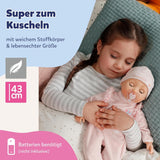 BABY Born Annabell 43 cm - Bambola morbida con 7 funzioni elettroniche e suoni - Adatta a bambini dai 3 anni in su - La bambola include accessori - Richiede batterie