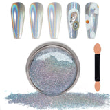 Chrome Nagel Pulver Spiegel Effekt Metallic Staub Holographische Glitter Glasierte Maniküre Dekoration Pigment riflettente per lo smalto gel fai da te Nail Art, Harz Handwork, Geschenke Für Gold