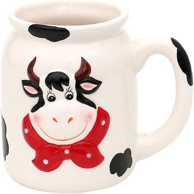 Dekohelden24 scatola portaoggetti in ceramica per mucche, ca. 12 x 11 x 20,5 cm, 20 contenitori per alimenti Naty Shop Cup