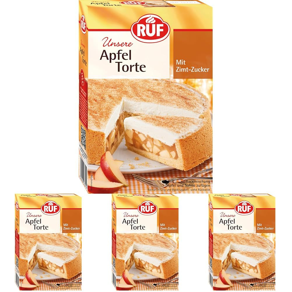 Torta Di Apfel RUF, Torta Di Apfel, Torta Di Apfel, Torta Di Apfel, Vegan Naty Shop Torta Di Apfel 500 G (Confezione Da 4)