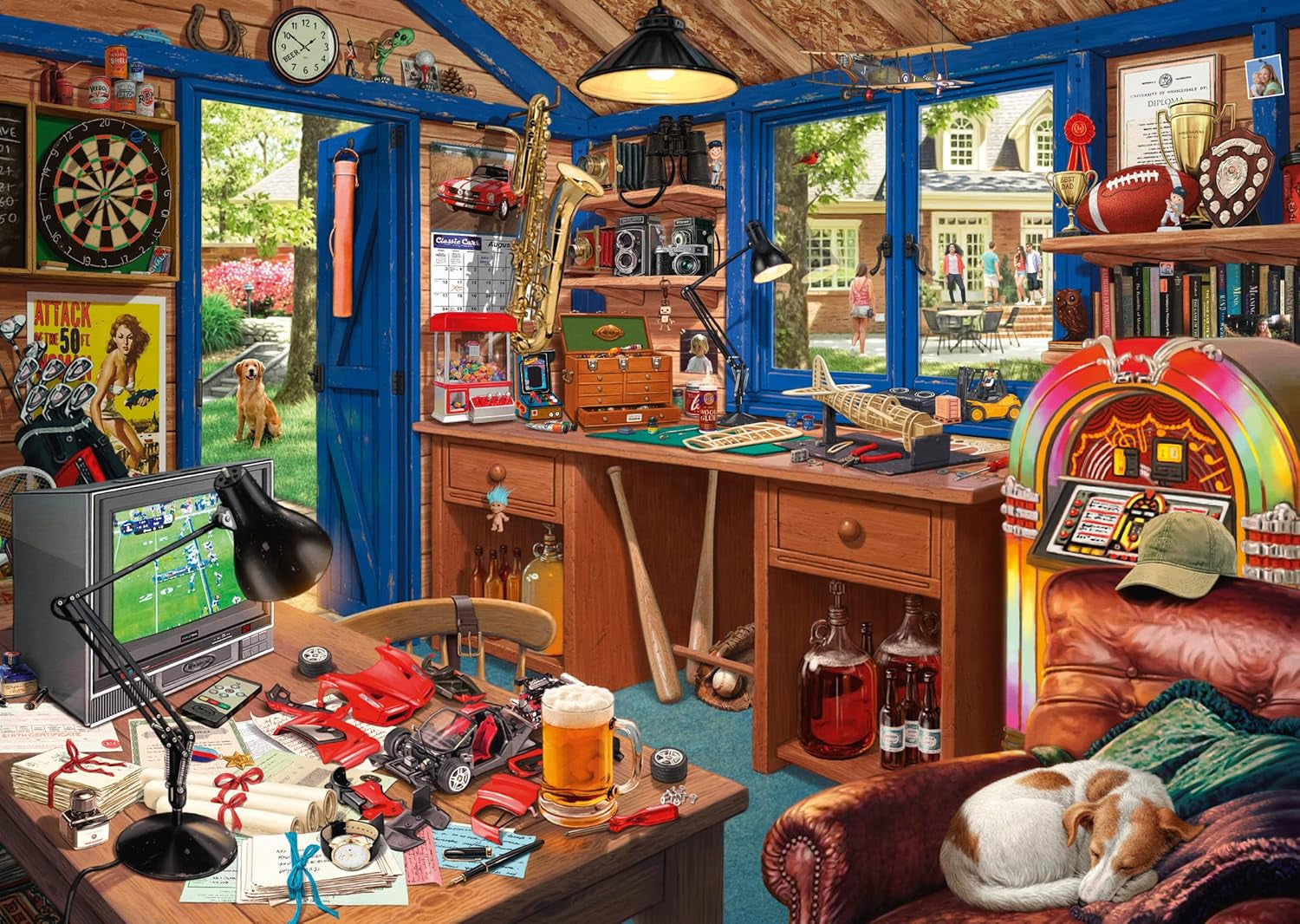 Schmidt Spiele 59977 Puzzle segreto, Il laboratorio del padre, puzzle 1000 pezzi Puzzle Naty Shop