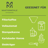 Martermühle Peru Bio Kaffeebohnen 1kg mittelkräftig I Arabica I Aroma: Cioccolato al latte, Note floreali, Nocciole I Ganze Bio Kaffee-Bohnen schonend geröstet, säurearm