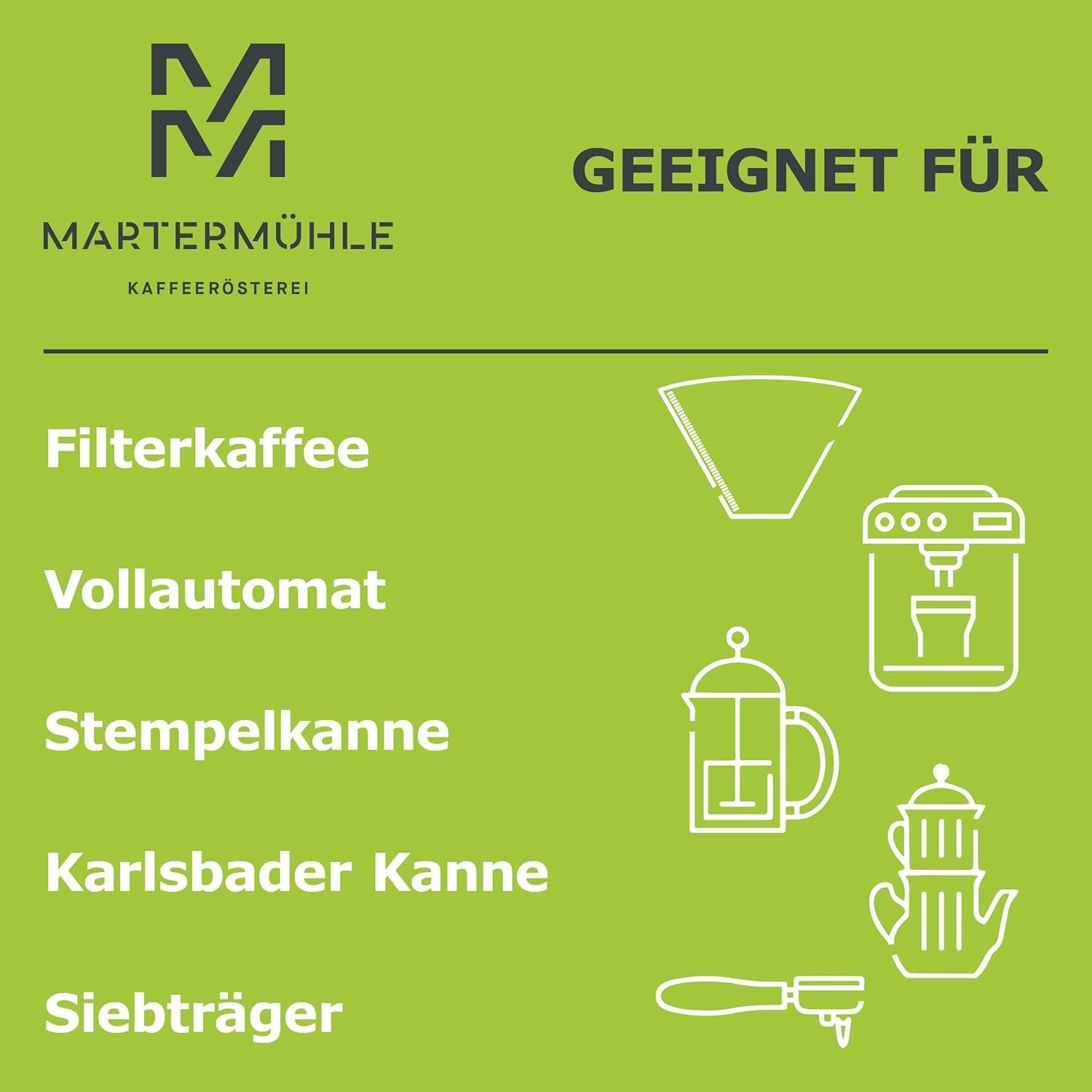 Martermühle Peru Bio Kaffeebohnen 1kg mittelkräftig I Arabica I Aroma: Cioccolato al latte, Note floreali, Nocciole I Ganze Bio Kaffee-Bohnen schonend geröstet, säurearm