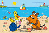 Schmidt Spiele 56212 Mouse, buoni amici, puzzle per bambini 3X24, blu Puzzle Naty Shop
