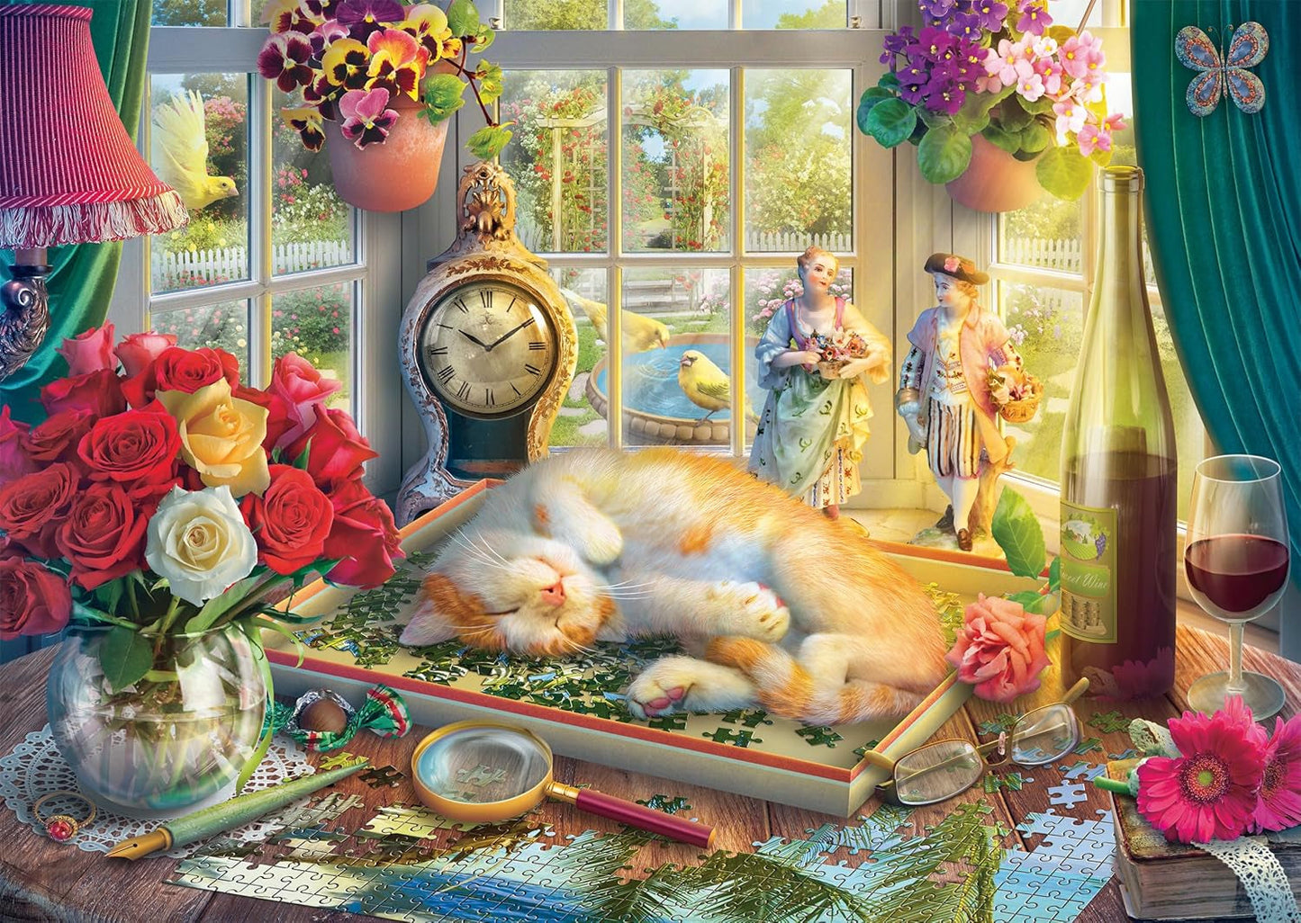 Schmidt Spiele 59789 Puzzle Time con il gatto, puzzle 1000 pezzi Puzzle Naty Shop