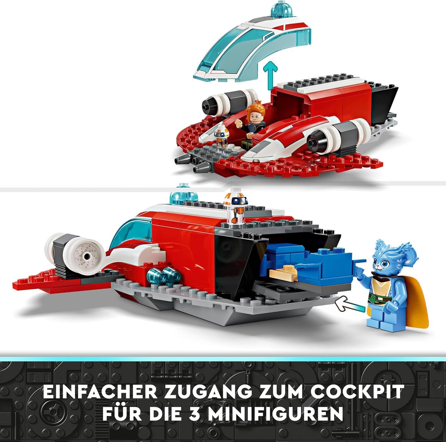 LEGO Star Wars: Le avventure del giovane Jedi Falco di fuoco cremisi, set iniziale per bambini con astronave costruibile, speeder bike e 3 personaggi, regalo per ragazzi e ragazze di 4 anni 75384 Set da costruzione Acquista dal negozio LEGO