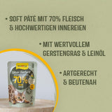 GimCat Near Nature Trial Mix Confezione da 12 - Alimento umido senza cereali per gatti a partire da 7 mesi con una ricetta specifica per la specie e la preda - 12 bustine (12 x 85 g)