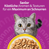 Whiskas 7+ Cibo umido per gatti Selezione di Pollame in Salsa 24 x 85 g (2 Confezioni) - Cibo umido di alta qualità a partire da 7 anni in 48 buste da porzione