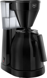 Melitta Easy – Macchina per caffè espresso con filtro e caraffa in vetro, fino a 10 tazze di caffè, nera