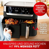 Friggitrice ad aria calda Tefal Dual Easy Fry con due camere, capacità 5,2/3,1 litri, due cassetti indipendenti, 7 programmi Elettrodomestici Naty Shop