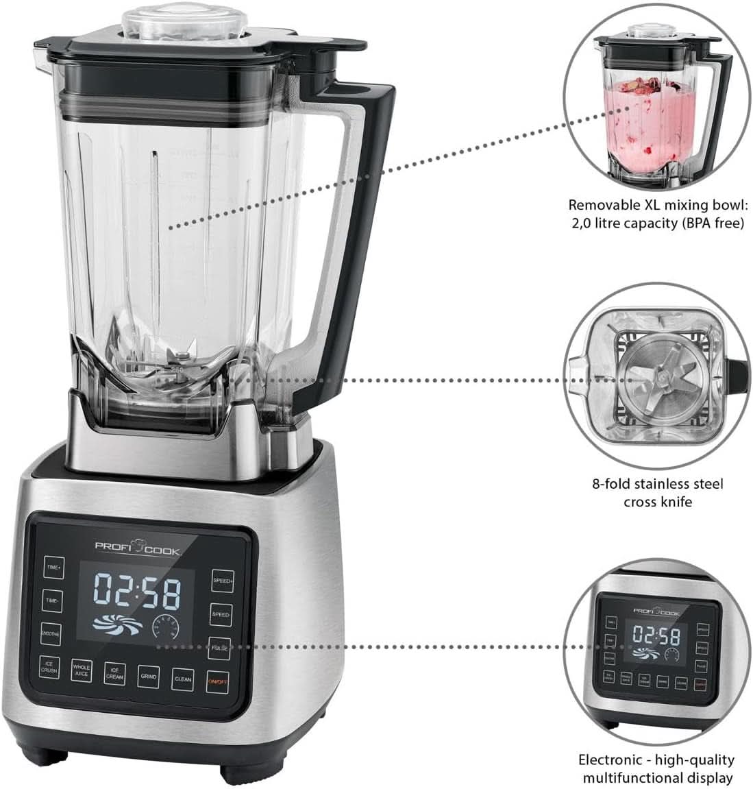 Frullatore/frullatore professionale PC-UM 1127 Cucina Naty Shop