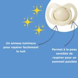 Nuby – Set di 5 succhietti e ciucci ortodontici in morbido silicone | 3 modelli per giorno e notte | 2 modelli che si illuminano al buio | Senza BPA | Forma simile al seno | Per 18-36 mesi