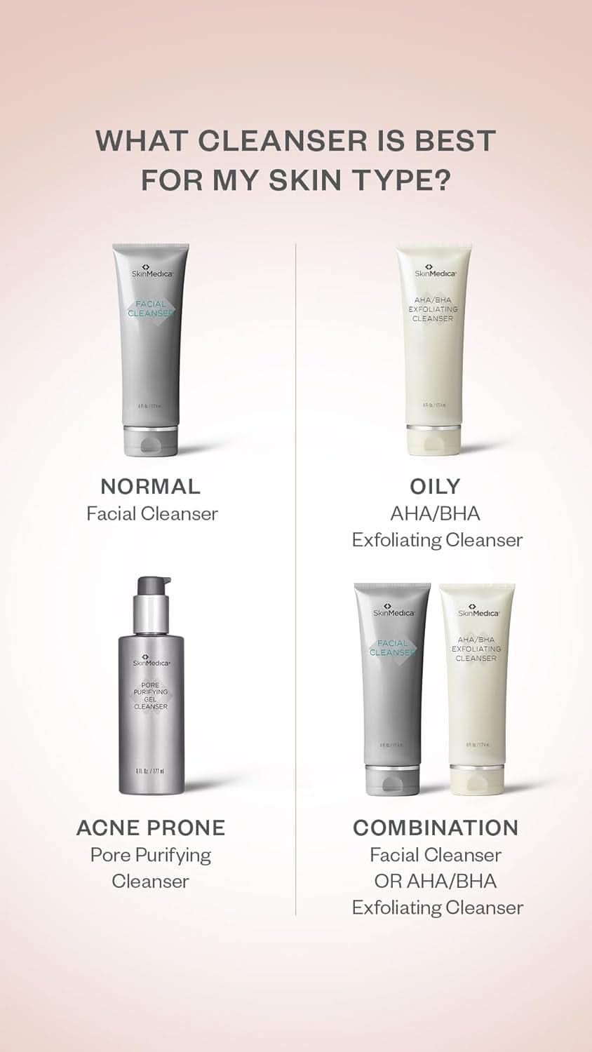 SkinMedica Facial Cleanser - schiuma detergente per pelli normali o secche e perfetta come detergente Naty Shop