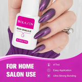 Colla per punte per unghie, Colla per unghie BOLASEN extra forte, 4 pezzi Colla per unghie screpolate, Colla per unghie, Colla per unghie artificiale extra forte, Colla per unghie - 4 * 7 ml