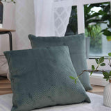 Tenda Box Cuscino Decorativo LxP 45X45 Cm Verde Jacquard "Greta" Con Design A Spina Di Pesce Facile Da Curare Chiusura Con Cerniera Imbottitura Morbida 320G - Varietà Di Colori, 2023510 Cuscini Da Viaggio Naty Shop