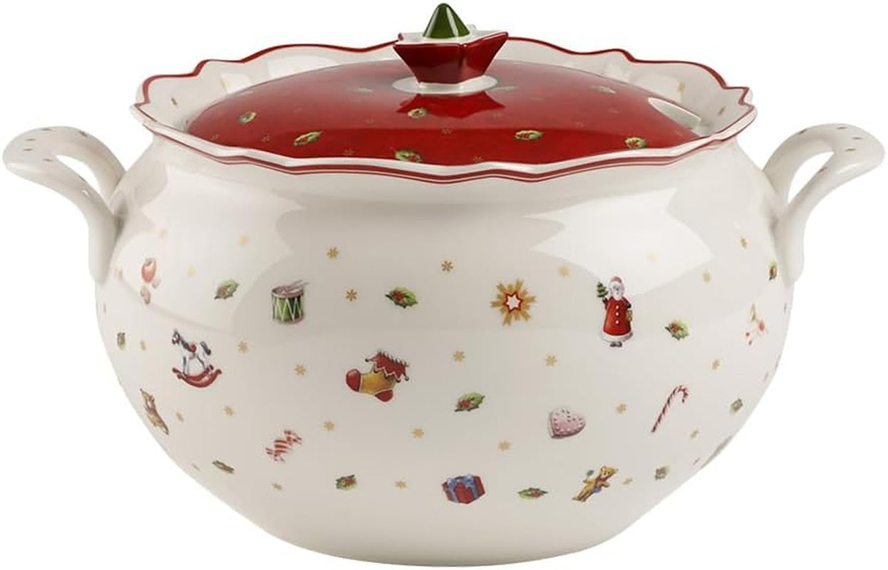 Villeroy & Boch Toy's Delight Terrina, 3 litri, porcellana Premium, bianco/rosso
