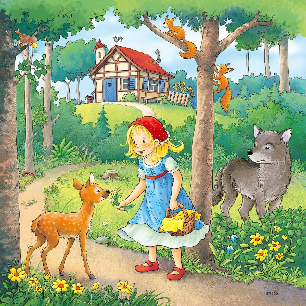 Ravensburger Puzzle per bambini - 08051 Rapunzel, Cappuccetto Rosso e il Re Ranocchio - Puzzle per bambini dai 5 anni in su, con 3X49 pezzi Puzzle Naty Shop
