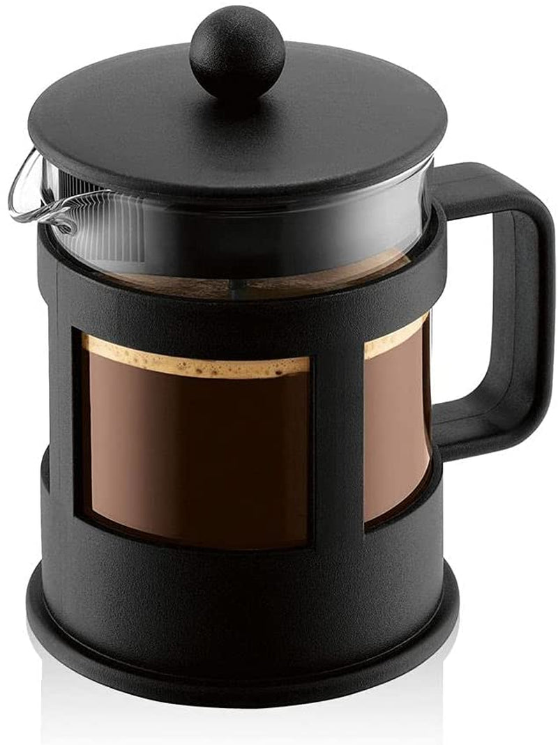 Caffettiera Bodum Kenya - 350 ml / 3 tazze - Vetro borosilicato con stampa francese manuale e acciaio inossidabile - Lavabile in lavastoviglie - Prodotto in Portogallo