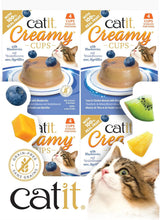Catit Coppe Cremose, Tonno e Pollo ai Mirtilli, 4x25g