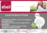 Abeil 15000000529 Coperta, fodera in cotone organico - imbottitura 100% poliestere Cyclafill, bianco, 200 X 200 Cm Piumini e trapunte Naty Shop