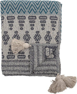 Copriletto Bloomingville, nero, cotone, 160 cm Blu Bloomingville Letti e coperte 160 X 130 cm