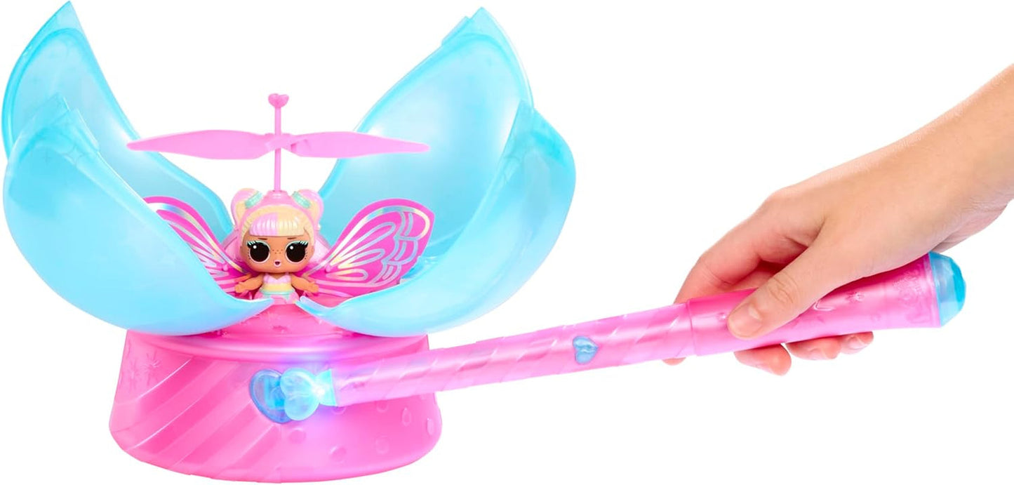 LOL Sorpresa! Magic Flyers Fairies Tots - Flower Child - Includes 1 doll and 1 magic wand in a flower-shaped pack, 2 to collect, Rose