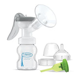 Tiralatte manuale con protezione Softshape 100% silicone (B, flangia 25mm) e opzioni anti-coliche + Biberon a bocca larga da 150 ml con tettarella a flusso lento livello 1 Accessori Alimentazione e Allattamento Bebe Naty Shop