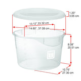 Coperchio per contenitori per alimenti, rotondo, rosso, 11,4 L Naty Shop contenitori per alimenti