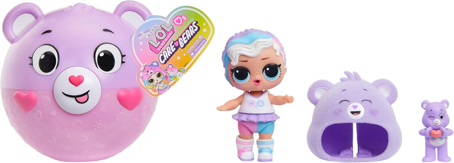 LOL Sorpresa! Loves Care Bears Tots - Include 1 bambola con vestito e accessori, palla di orsacchiotto, confezione nascosta, 6 bambole da collezione