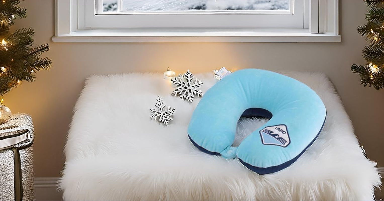 Only4Fan S.R.L. Cuscino cervicale SS Lazio, prodotto ufficiale Cuscini da viaggio Naty Shop