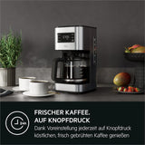 Macchina per caffè espresso AEG Deli 5, 1,5 l, timer programmabile, funzione di mantenimento in caldo, arresto di sicurezza, indicatore del livello dell'acqua, dosaggio ottimale, funzione antigoccia, acciaio inossidabile, CM5-1-6ST